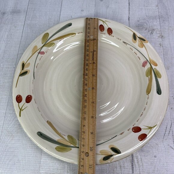 Home Target HMQ 73 Red Berries Green Tan Leaves Stoneware Dinner Plates Set of 2 - Picture 7 of 15